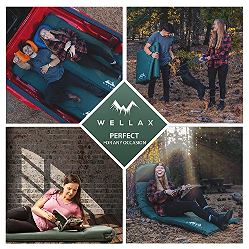 WELLAX UltraThick FlexFoam Sleeping Pad SelfInflating 3 Inches