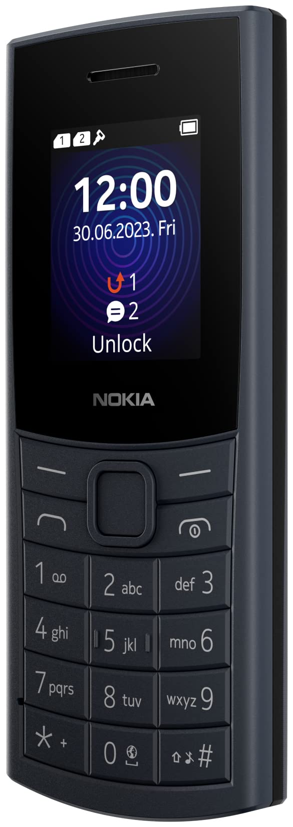 Nokia 110 4G Feature Phone with 4G, Camera, Bluetooth, FM radio, MP3 player, MicroSD, Long-Lasting Battery, and Pre-loaded Games, Dual Sim - Blue