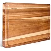 OAKSWARE Cutting Boards, 30 x 22 Inch Extra Large Acacia Wooden Cutting Board for Kitchen, Edge Grain Wood Chopping Board with Juice Groove and Handles, Pre-Oiled Carving Tray for Meat & Cheese