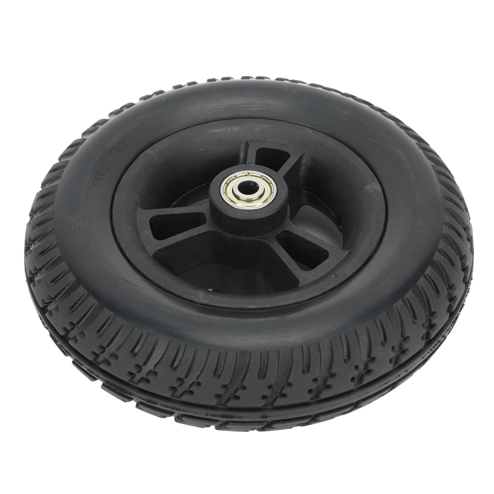Wheelchair Wheel Replacement Wheel Replacement Non Slip Solid PU Strong Bearing Capacity Walker Accessories 7in
