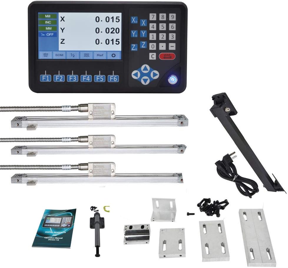 LCD 3 Axis Dro Digital Readout with Magnetic Scale 3pcs,0-1200mm travel length