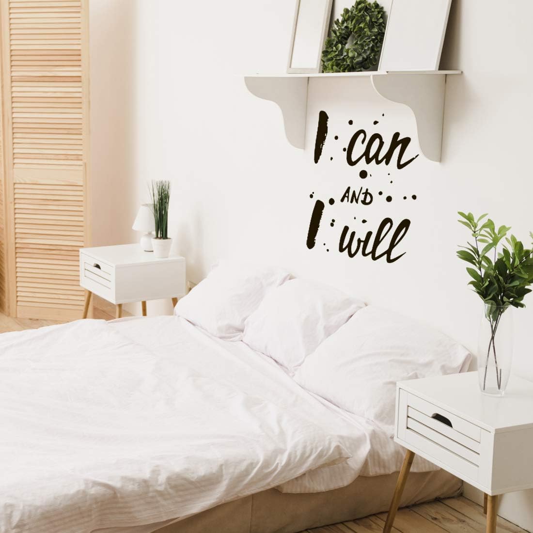 I can I Will Wall Gym Art Decal Quotes Stickers Home Motivational Quote Sticker Kitchen Vinyl Decor Inspirational Fitness Posters Motivation Mural Picture Exercise Canvas Pain Weight Workout Decal - Image 4