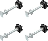 DDHOMIN 4 pcs M8 T-Track Kit with Bolts Knobs Washers woodworking view 1