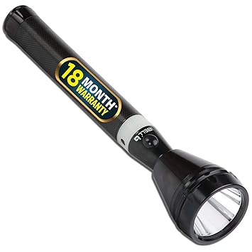 iBELL FL8336 Rechargeable Torch Flashlight, Extra Long Beam Range, Aircraft Aluminium Body, Super Bright LED Light
