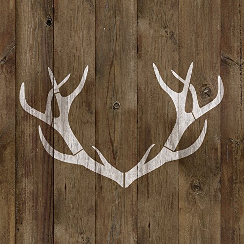 Deer Antler Stencil Template - Reusable Stencil of Deer Antlers with Multiple Sizes Available