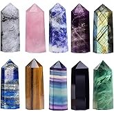 Natural Stone and Crystals Point Wand Reiki Healing Stone Rose Quartz Amethyst Home Decor Mineral Stones Crafts Crystal Amethyst Point 4-5cm 10pc