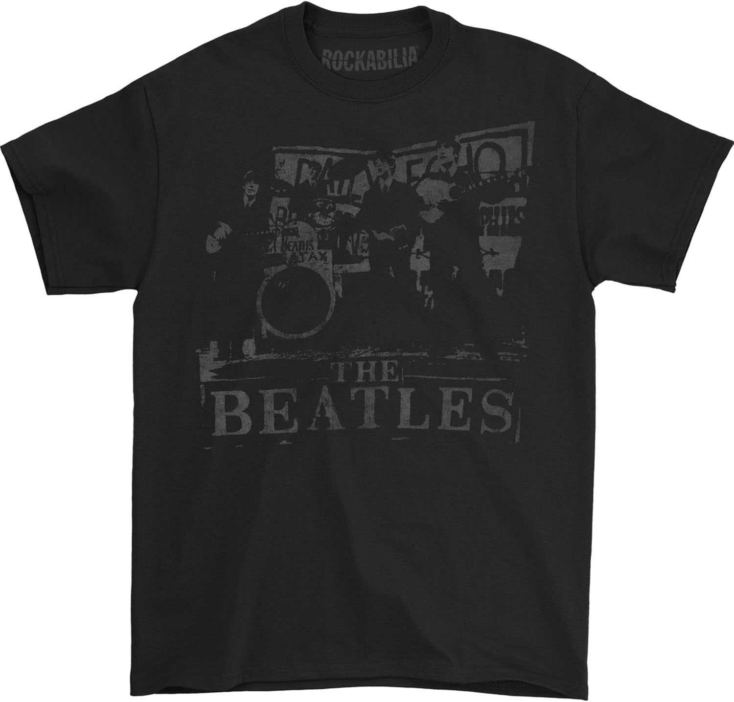 Beatles Men's Vintage Band TShirt Black Clothing