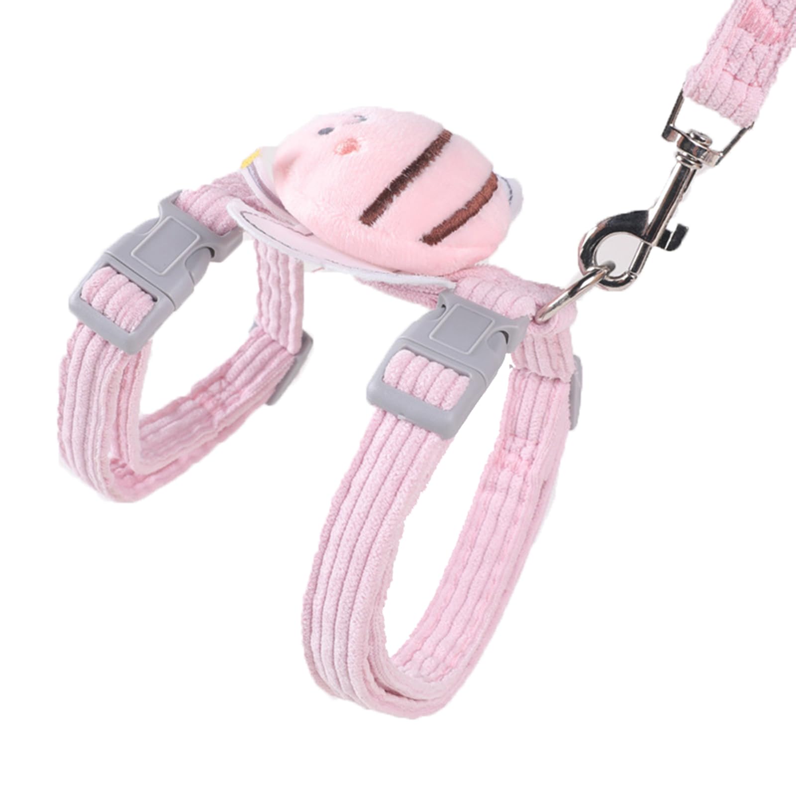 Helioflicker Cat Harness And Leash - Escape Proof, H-Shaped, Pink, Small to Medium (1.5kg - 7.5kg), Playful Style — image 1