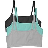 Hanes Women's Cropped Bralette Pack, 3-Pack, Breathable Crop Top Bras, Solid or Assorted, 3-Pack
