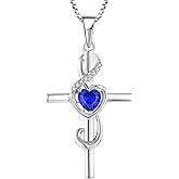 STARCHENIE Women's Note Cross Necklace Sterling Silver Crucifix Pendant Treble Clef Jewelry for Music Lover