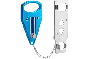 COTOUXKER Portable Door Lock for Travel, Door Lock Self-Defense Security Device for Home, Apartment, Hotel, Living Motel, School Dorm, House (Blue)