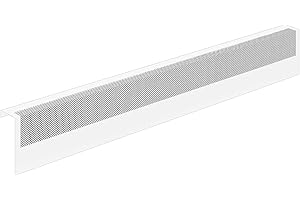 Baseboarders Basic Series 4 ft Galvanized Steel Easy Slip-On Baseboard Heater Cover for Hydronic [Water] Systems - White | Model #BC001-48