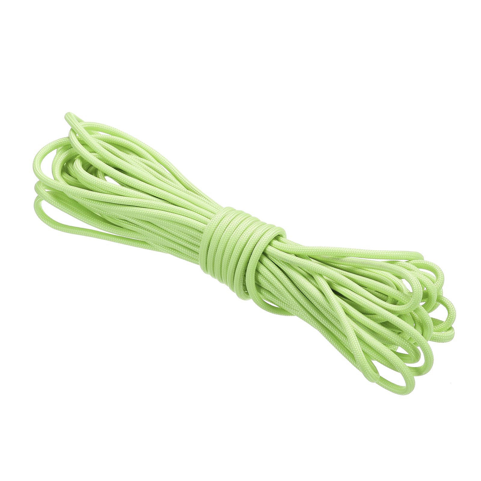 PATIKIL 33 Feet Glow in the Dark Paracord, 4mm Camping Paracord Rope 9-Strand Type 550lb Nano Cord Paracord for Camping Tent Tarp Hiking, Light Green