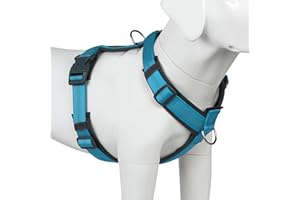 Plutus Pet No Pull Dog Harness, Adjustable Nylon Harness with Soft Padding, Reflective and Heavy Duty Dog Harness for Small, 