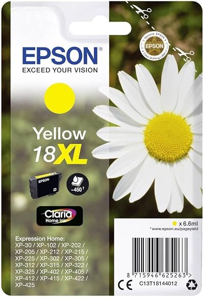 Epson 18XL Yellow Daisy High Yield Ink Cartridge T1814 Claria Home XL