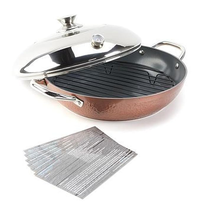 Simply Ming Elite Hammered Ceramic Nonstick Stovetop Oven - Copper Bronze