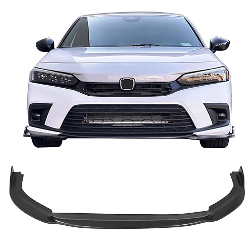3-Piece Front Bumper Lip Kit For 2013-2015 Honda Civic - Matte Black JDM Style Chin Spoiler