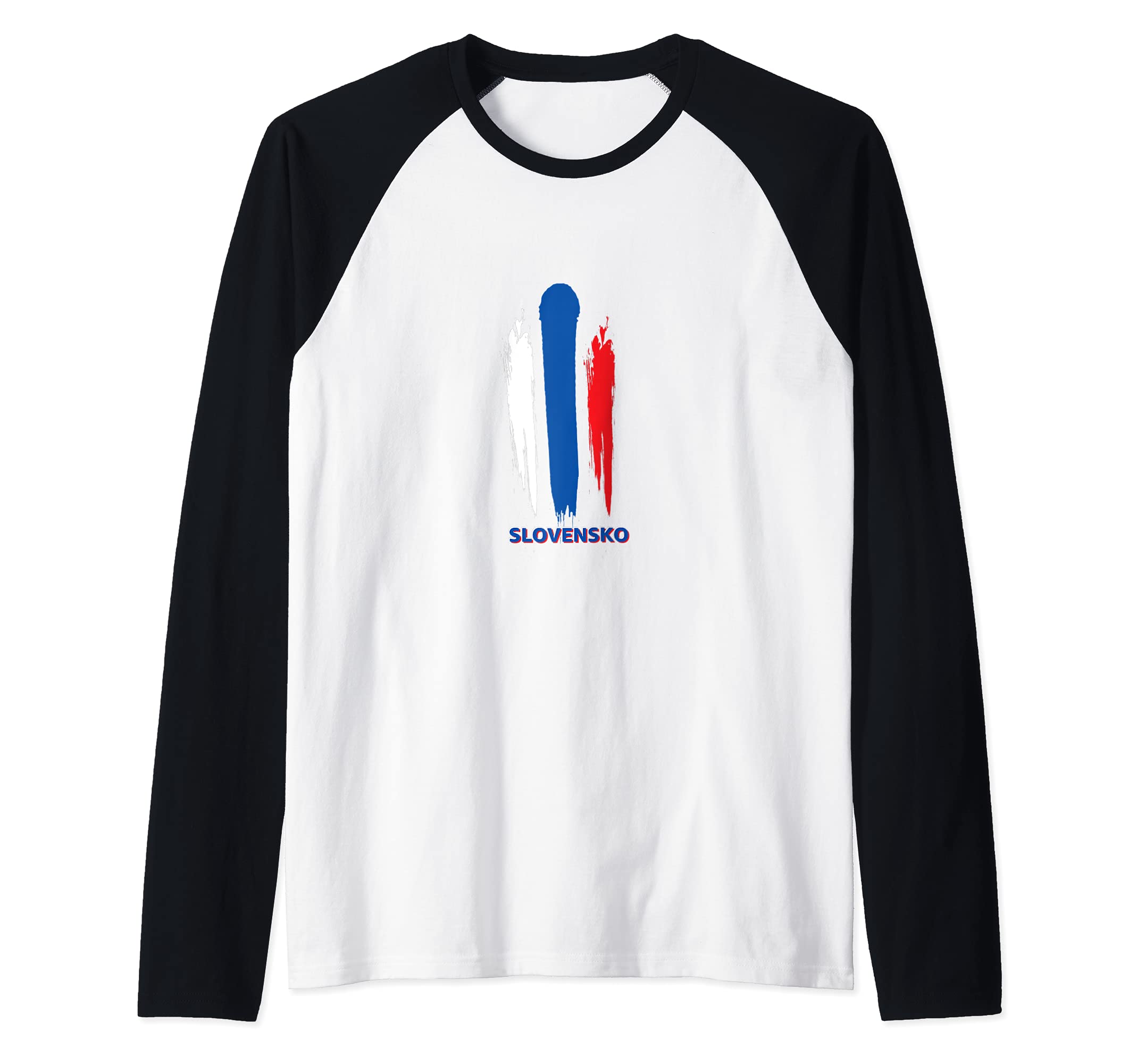 Flag Slovakia Raglan Baseball Tee