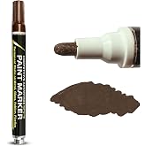 Competitive Advantage Enamel Paint Markers MPD-15 | BROWN - 1 Pack | Permanent Marks on Metal, Glass, Rubber, Plastic &amp; more, Waterproof UV Resistant