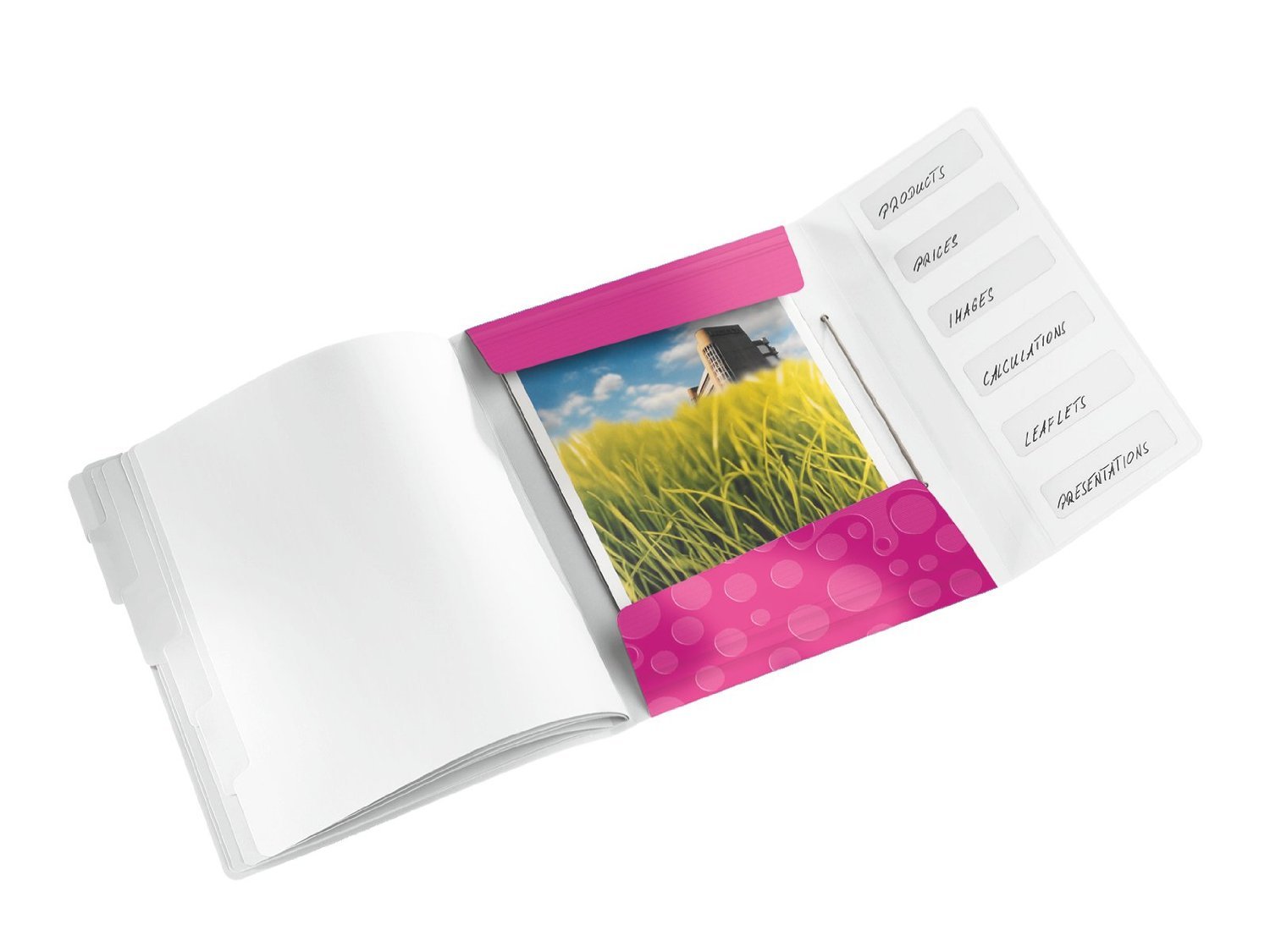 Polypropylene Organiser File with 6 Tabs Assorti métallisé