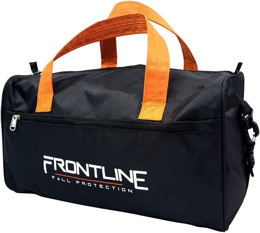 Frontline RK5PTB50 Combat Complete Roofers Kit with 50' Lifeline | Combat Economy Series Full Body Harness | 50’ Vertical Lifeline with Rope Grab | Hinged Reusable Roof Anchor | OSHA & ANSI Compliant - - 