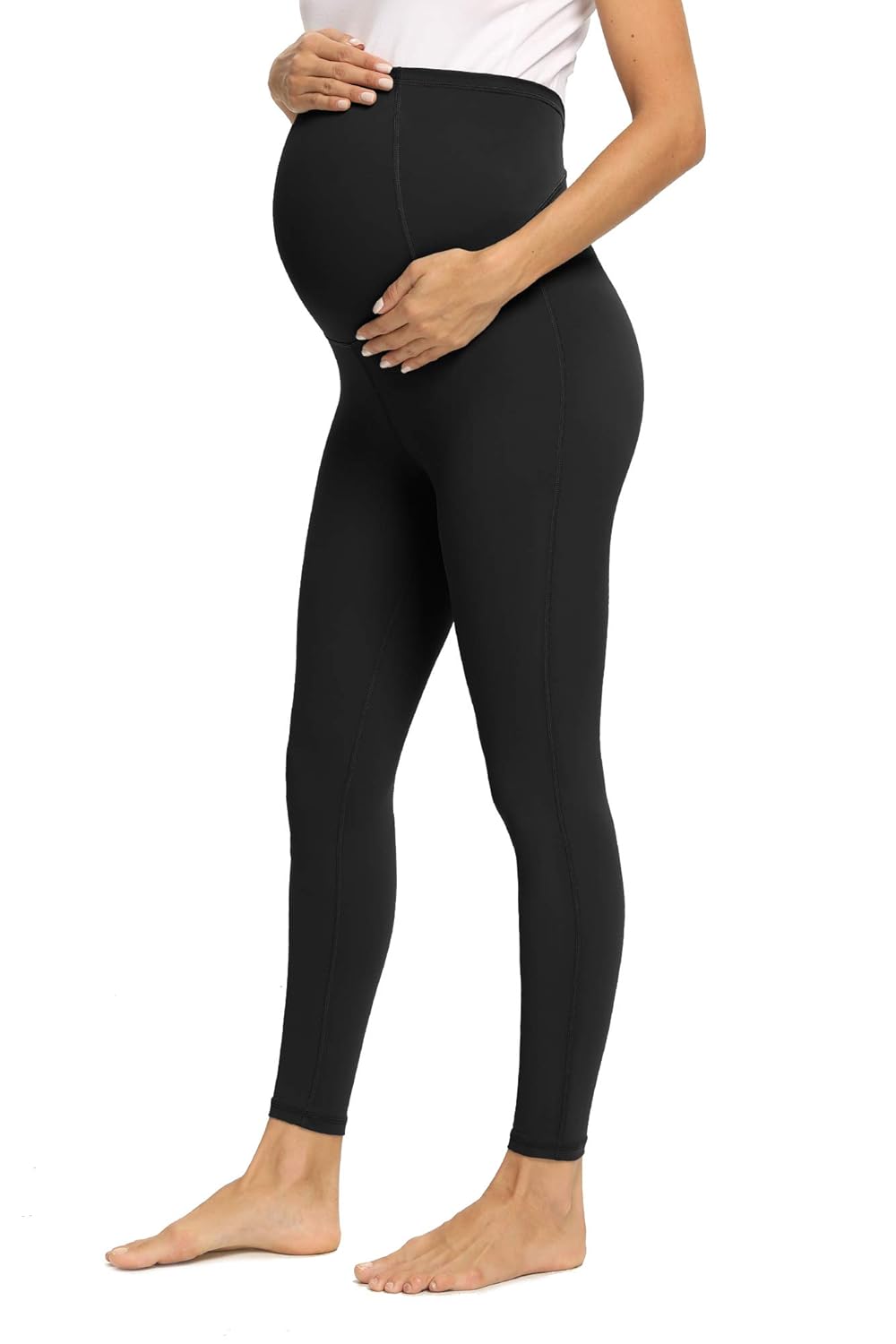 Buy fitglam Women's Maternity Leggings Inseam 25" Over The Belly Compression Workout Yoga