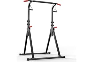 Power Tower Pull Up Station, Free Standing Dip Bar, Height Adjustable Home Gym Strength Training Fitness Equipment