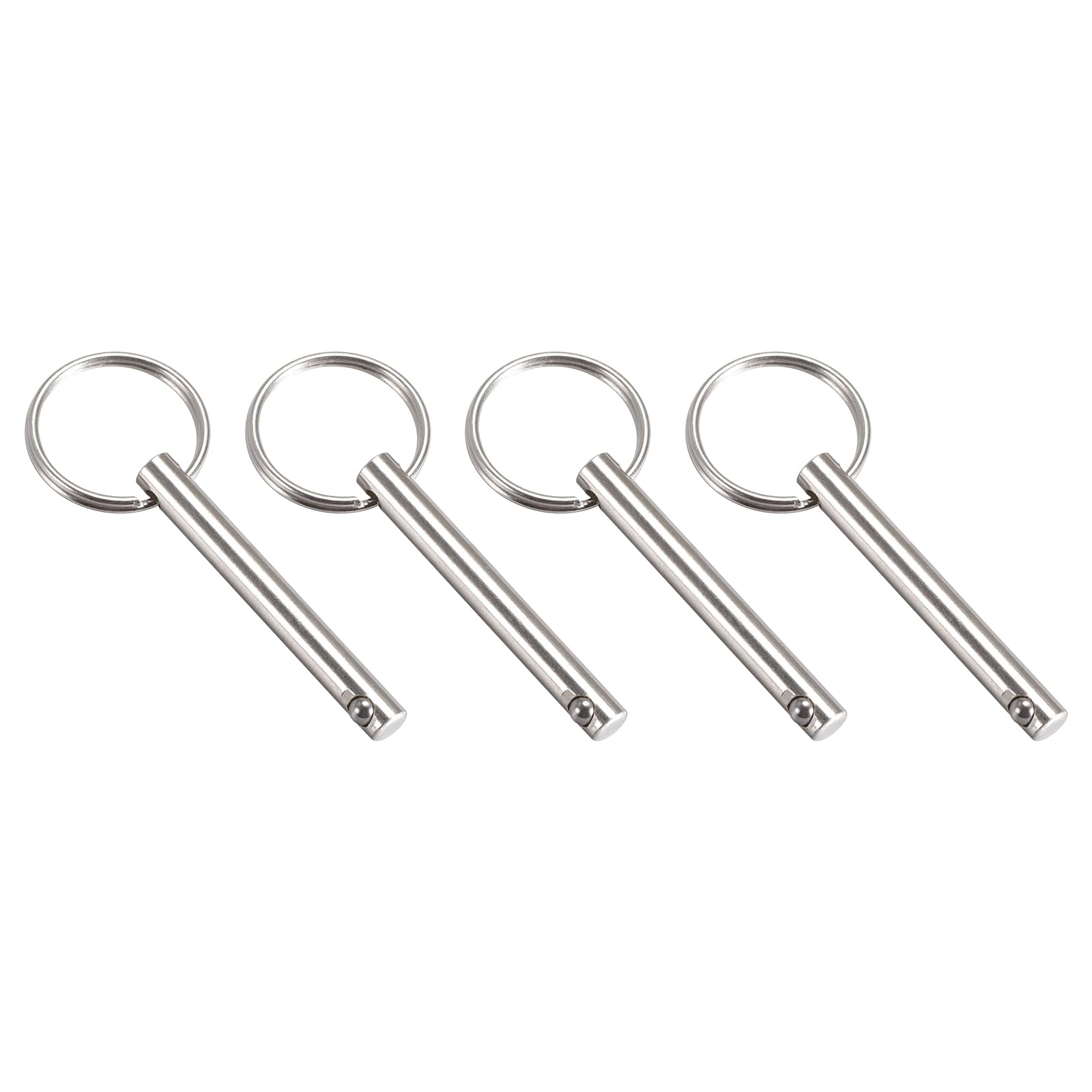 METALLIXITY Quick Release Pins (6mmx50mm) 4Pcs, Carbon Steel Pull Pin - for Shipbuilding, Ship Outfitting, Boat Top