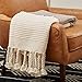 Amazon Brand – Rivet Modern Global-Inspired Boho Textured Tassel 100% Cotton Throw Blanket, Gray