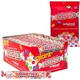 Smarties Candy Variety Pack &ndash; Giant Rolls Box (34 oz, 36 Rolls) + 5 oz Peg Bag &ndash; Gluten Free &amp; Vegan Candy, Peanut Free &amp; Dairy Free &ndash; Classic Original Flavor from Family-Owned Company Since 1949
