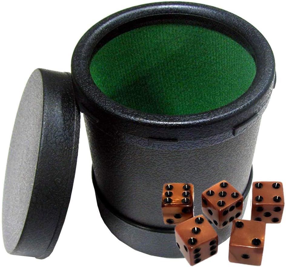 Cyber-Deals 5 olympische Würfel mit 6 Ecken, quadratisch, mit schwarzem