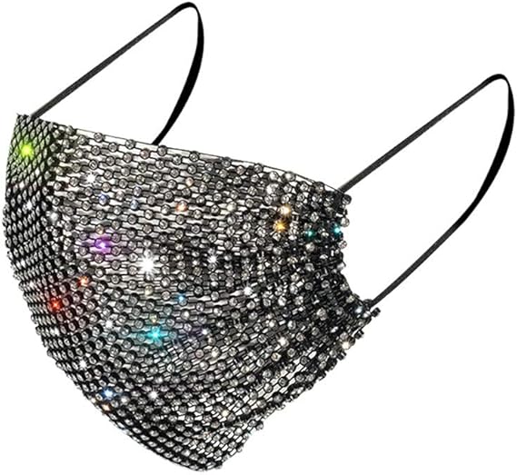 ZLUU Diamonds Sequins Masks,Diamonds Rhinestones Face Masks,Sparkly Crystal Masks Amazon.ca