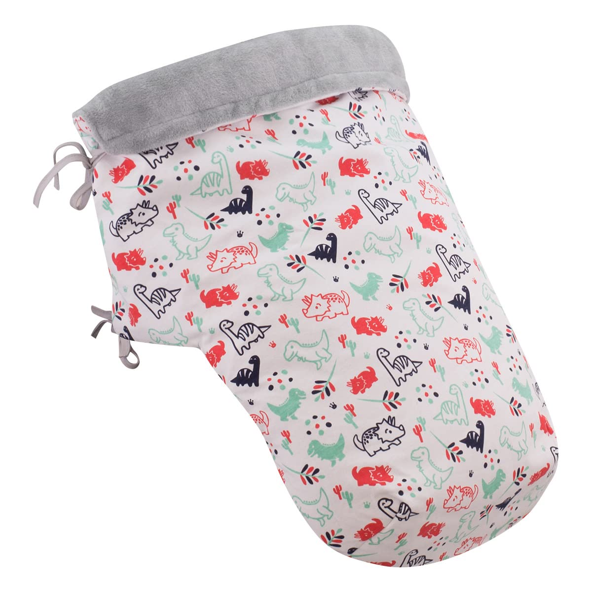 JYOKO Kids Universal Baby Blanket Footmuff (Dino Party, Teddy-Fleece)