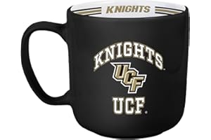 Logo Brands NCAA Central Florida Golden Knights 15 oz Stripe Coffee Mug - Vintage Team Logo, Inside Print & Stripes, Microwave & Dishwasher Safe- Great Gift For Fans & Alumni