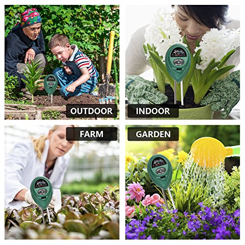 image for Soil pH Meter, Jellas 3 in 1 Soil Moisture Meter / PH / Sunlight Teste