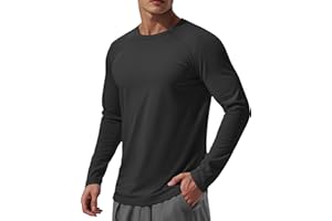 MAGCOMSEN Men's Rash Guard Swim Shirts UPF 50+ Dry Fit UV Sun Protection Long Sleeve Shirts for Men Summer Athletic SPF Tee