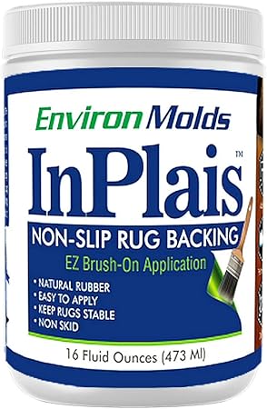 Amazon Com Inplais Non Slip Area Rug Backing 16 Oz Fabric Floor Safe Latex Layer Easy Paint On Application Liquid Kitchen Bathroom Hallway Living Room Dries Quickly Arts Crafts Sewing