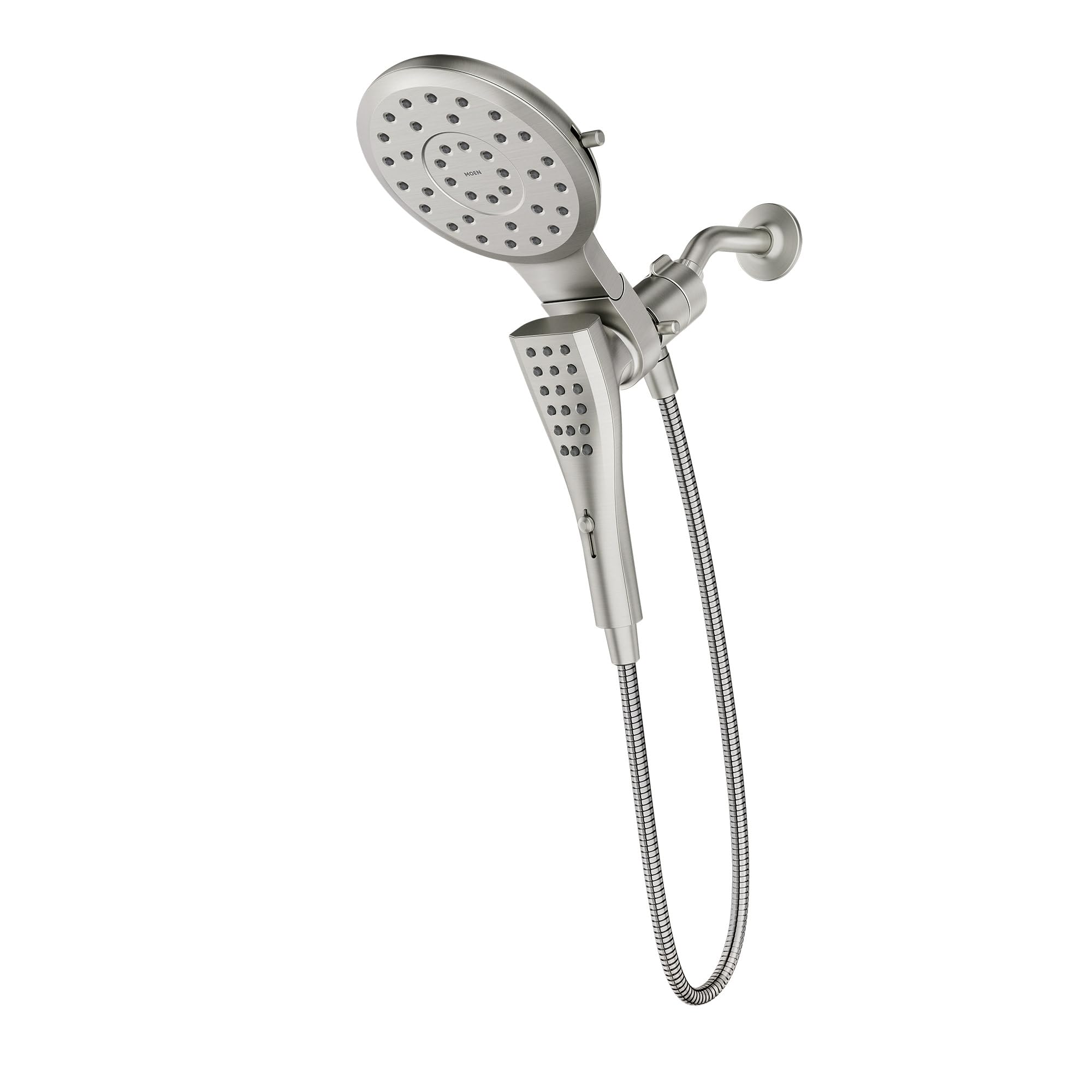 Photo 1 of Moen Verso Rain Showerhead and Handshower Combination with Infiniti Dial and Magnetix Docking, 60" Hose, Spot Resist Brushed Nickel, 220C2EPSRN