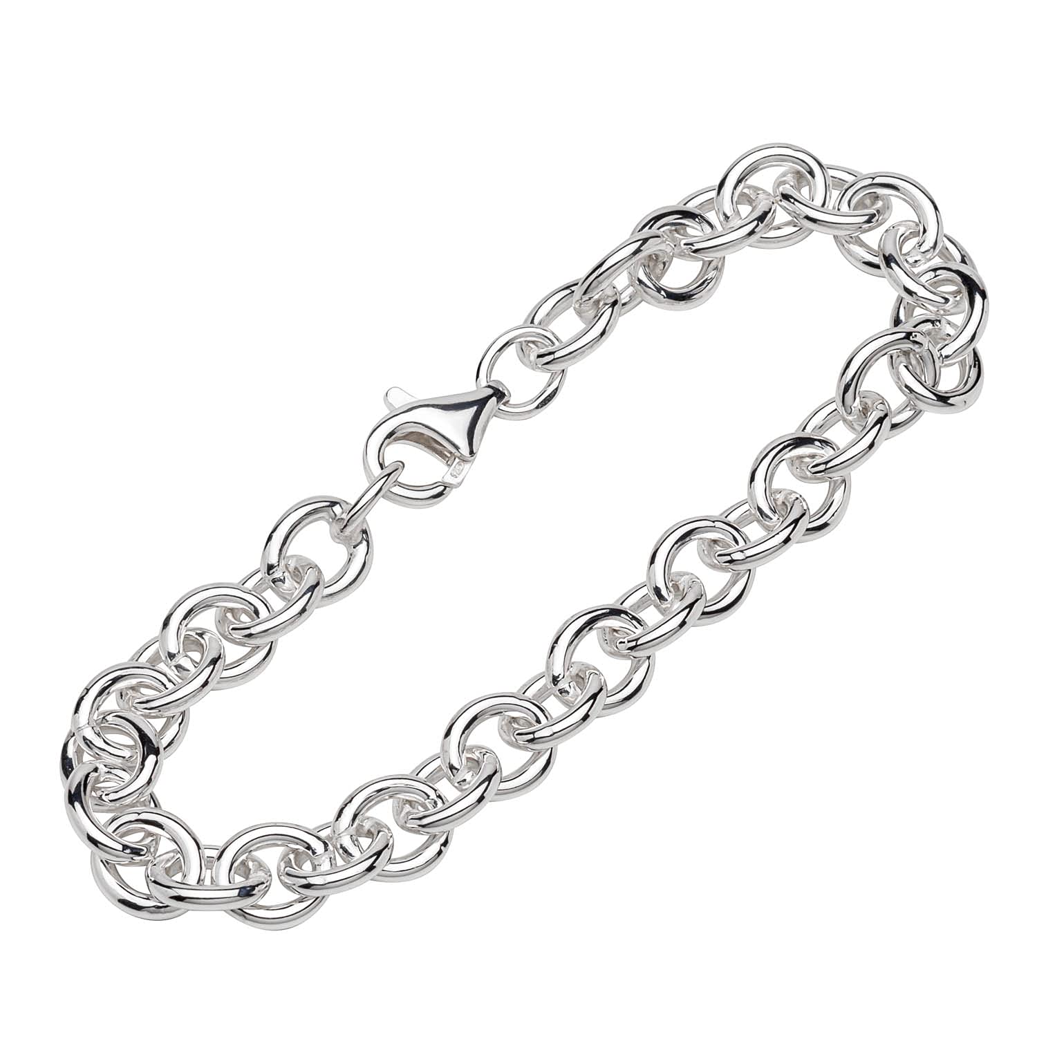 NKlaus bracelet 925 Sterling Silver 19cm wide anchorchain round ladies designer bracelet 12227