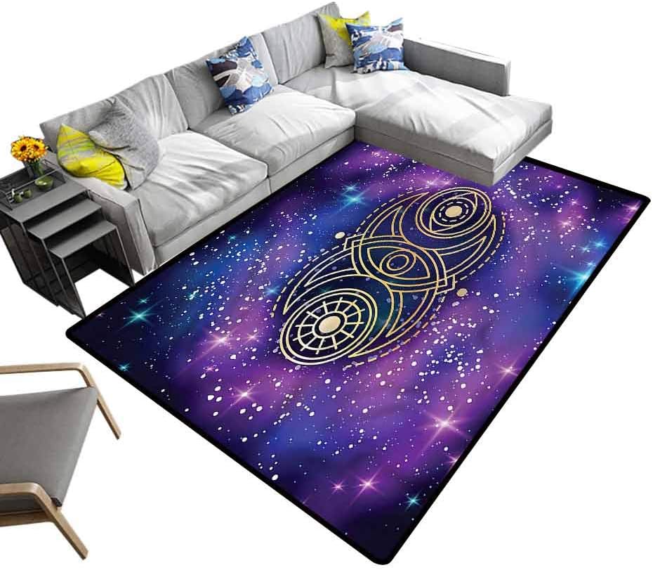Sacred Geometry, Home Decor Rug Spiritual Icon Eye Custom Trade-Show Area Rug Carpets Reusable and Easy to Clean, 3'x 5'