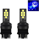SOCAL-LED LIGHTING 3156 3157 Blue LED Turn Signal Bulb Advanced 3030 SMD Bright Colorful DRL Brake Lamp Parking Tail Light, Pack of 2