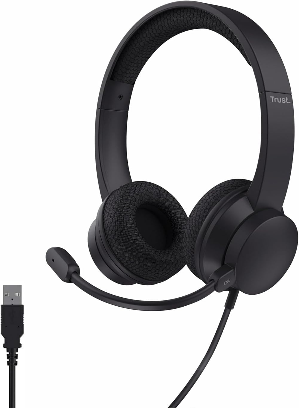 Trust Roha II On-Ear USB Headset with ENC Mic and 85% Recycled Plastic