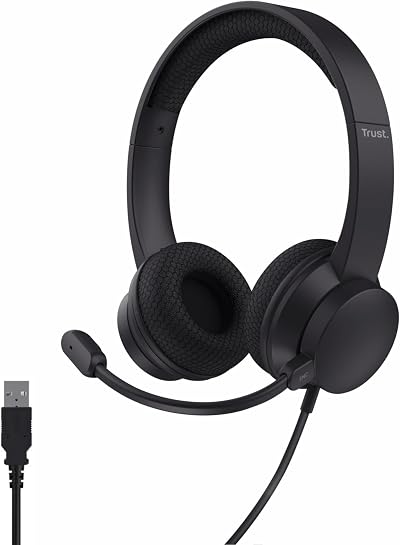 Trust Roha II On-Ear USB Headset with ENC Mic and 85% Recycled Plastic