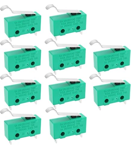 Lot De 5 Interrupteurs De Fin De Course KW4-3Z-3 – Micro Switch Levier Charnière 5A 125/250V