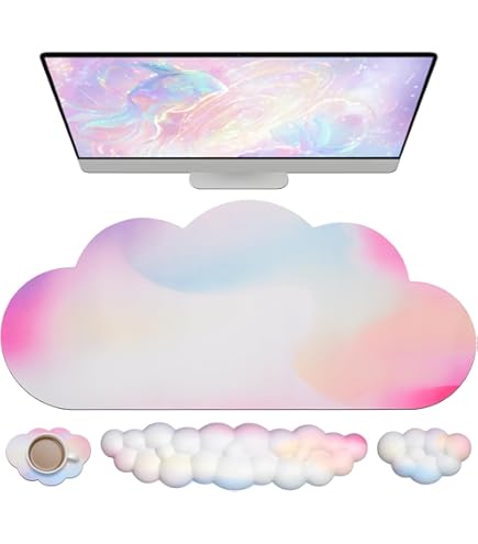 Cloud Mouse Pad With Wrist Rest, Cloud Keyboard Wrist Rest For - View #4