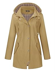 LOMON Lightweight Women Raincoat Hooded Jackets