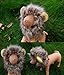 Bassion Pet Halloween Cosplay Costume Lion Mane Wig Hat for Cat or Small Dog Dress up with Ears