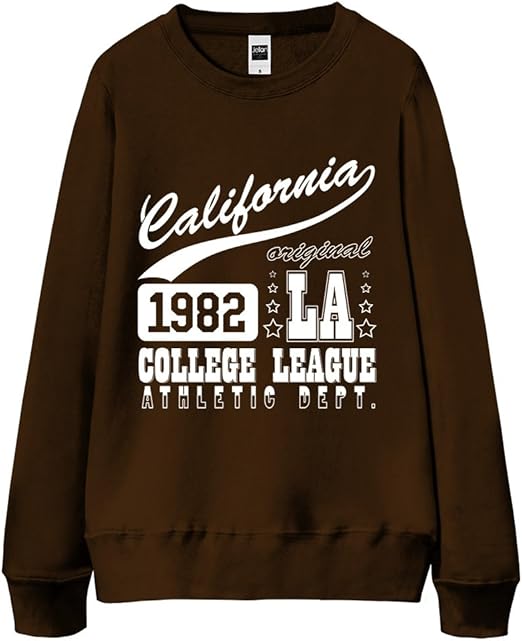 Amazon ノーブランド品 La ロサンゼルス カリフォルニア ロゴ ブラウン Xxlサイズ メンズスウェット 服 ファッション小物 通販