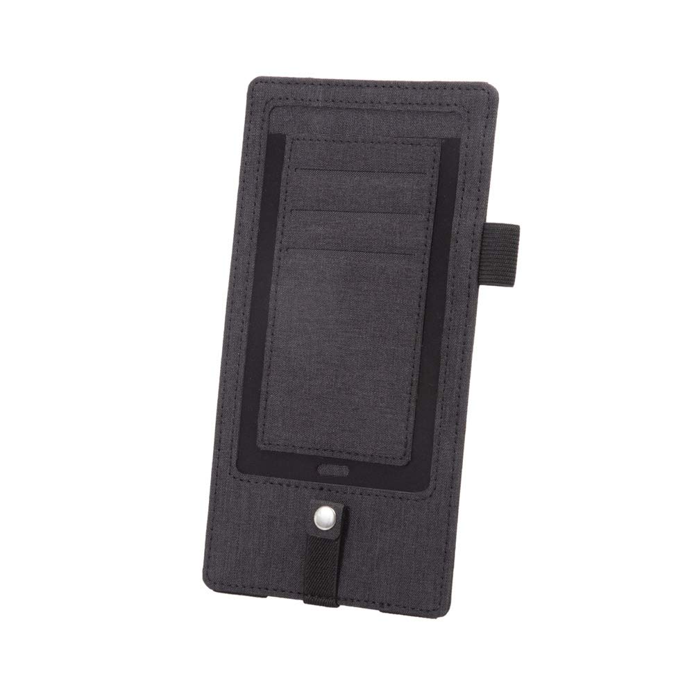 ALASSIO 30133 – Utensil Strap A5 Opera, Utensil Holder in Anthracite, Notebook Accessory Made of Polyester, Band with Mobile Phone Compartment, Compartment for Cables and Headphones, Pen Loop and 3 Business Card Slots