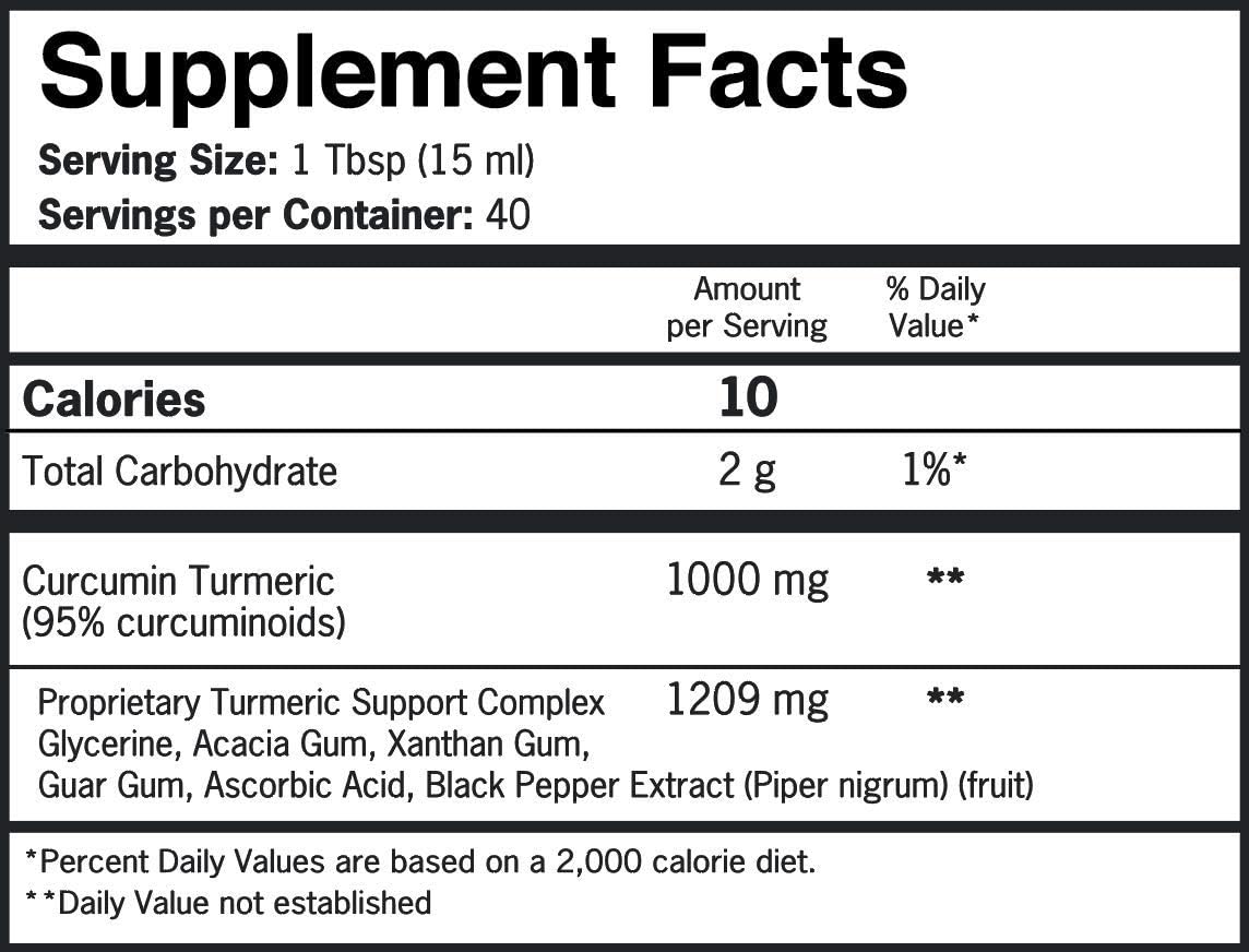 Qunol Liquid Turmeric Curcumin with Black Pepper 1000 Milligram, Anti-Inflammatory, Dietary Supplement, Extra Strength, 40 Day Supply, 40 Servings … (40 Day Supply): Health & Personal Care